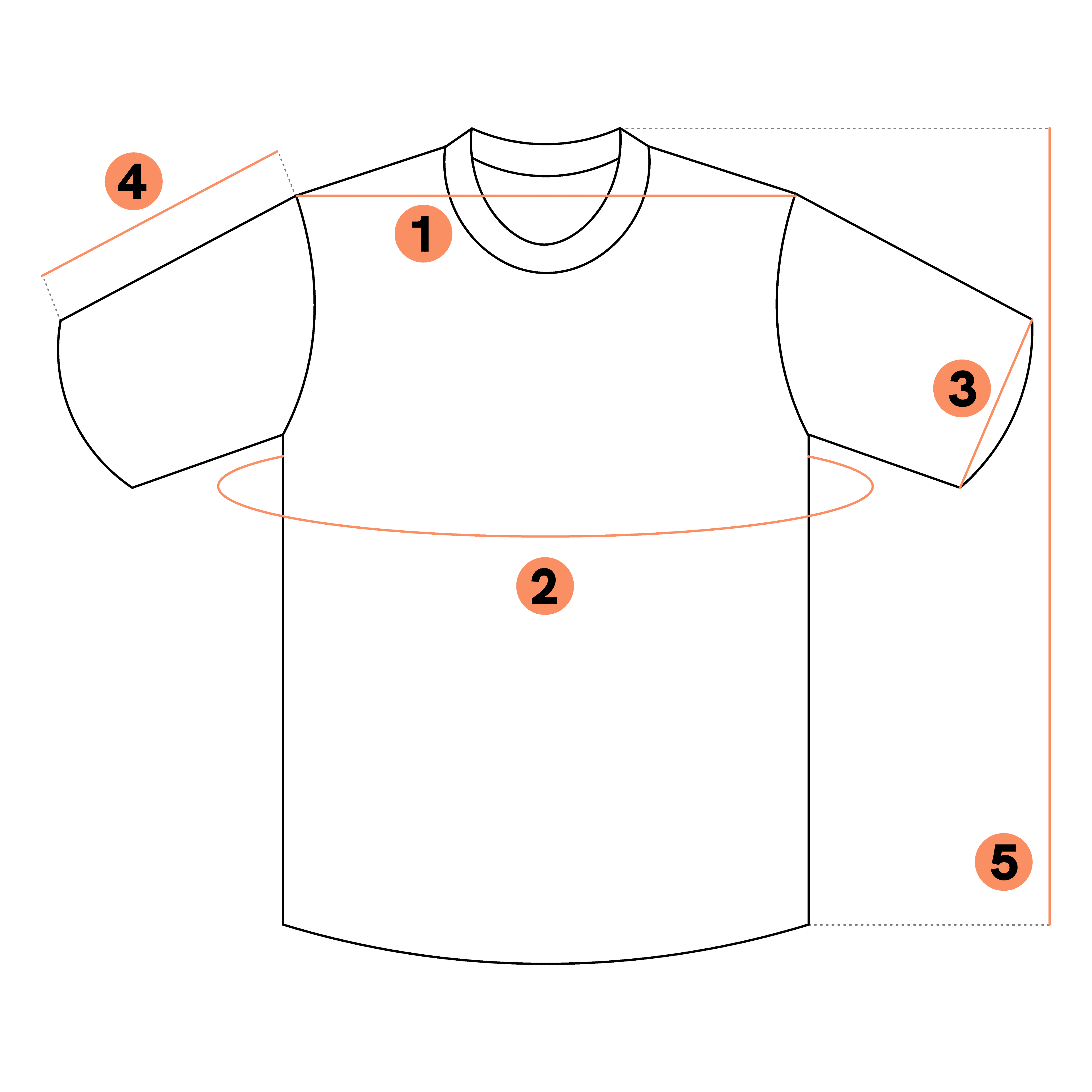 So misst du Oberteile (z. B. T‑Shirts, Tops, Blusen)